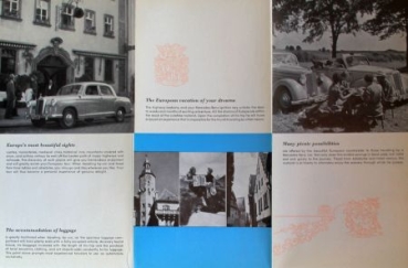 Mercedes-Benz Modellprogramm 1955 "The European Vacation of your dreams" Automobilprospekt (9980)